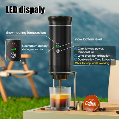 3-in-1 Portable Electric Capsule Coffee Machine With Digital Display