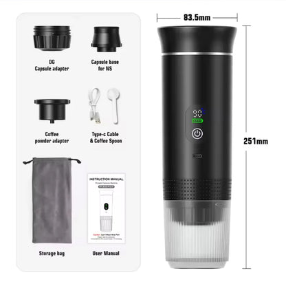 3-in-1 Portable Electric Capsule Coffee Machine With Digital Display