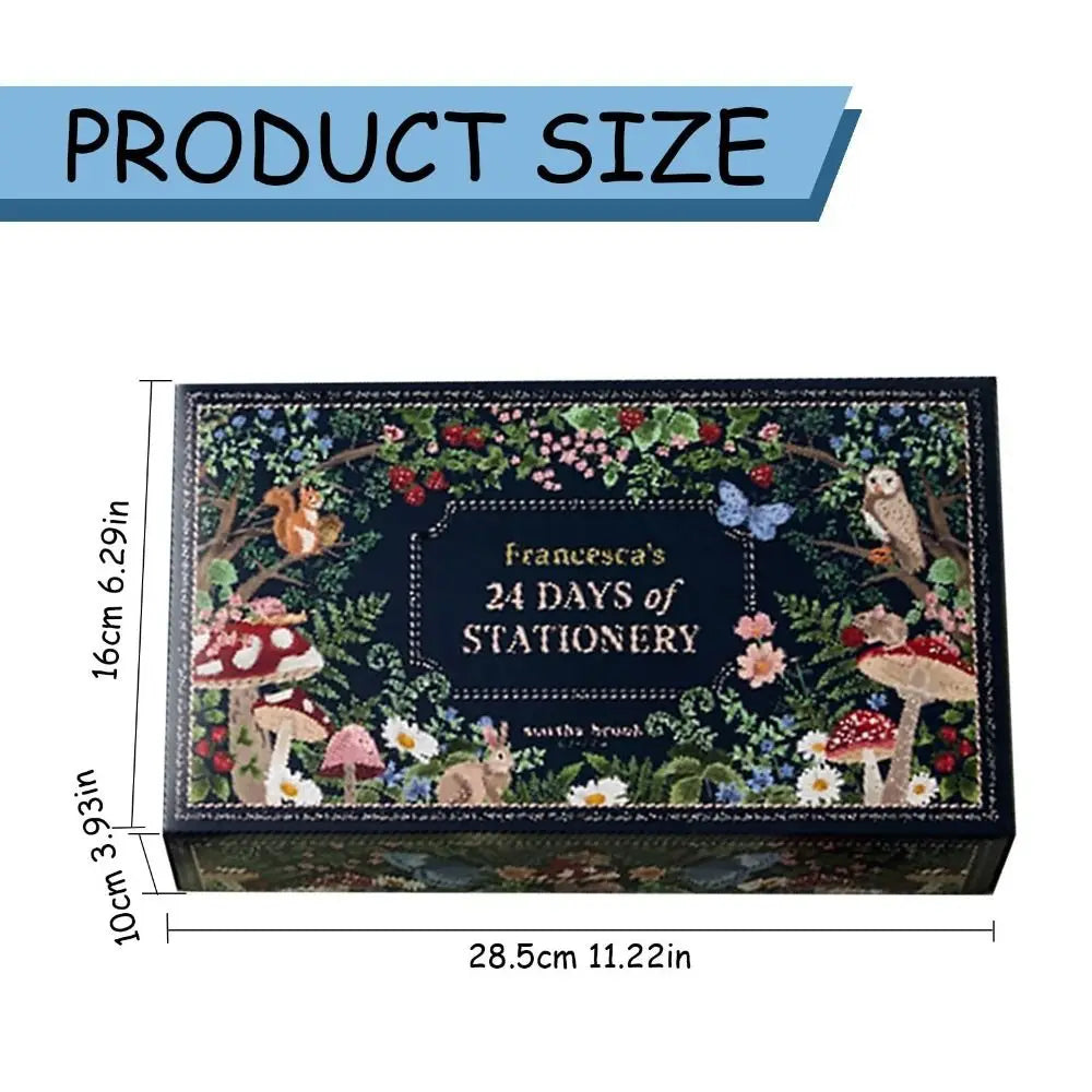 Advent Calendar - Winter Woodlands Stationary Supplies 24 Days Countdown